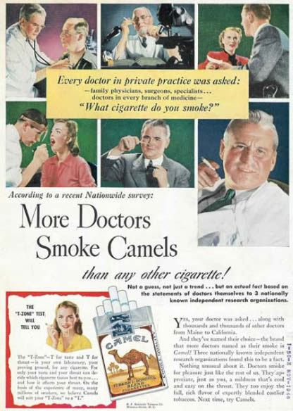 More Doctors smoke Camels than any other cigarette!