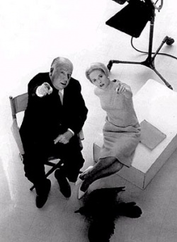 Hitchcock és Hedren egy archív felvételen