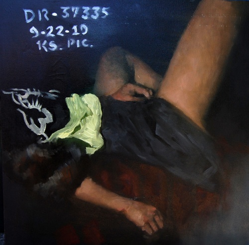 Murderers III. (2011); olaj, vászon; 50x50 cm