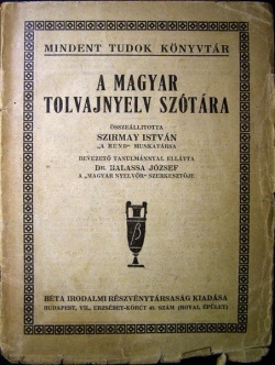 1924-es tolvajnyelv szótár