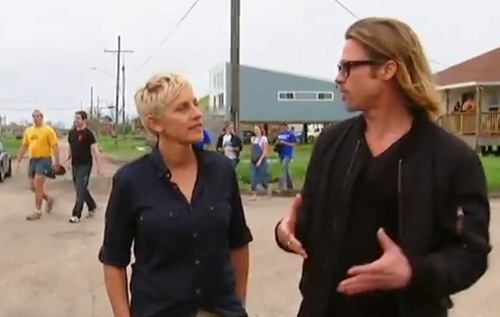 Brad Pitt és Ellen DeGeneres New Orleans-ban