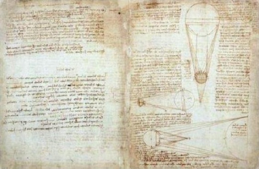 Leonardo sokat jegyzetelt
