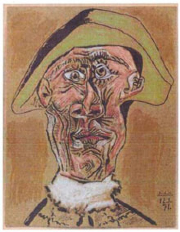 Picasso: Tete d'Arlequin  