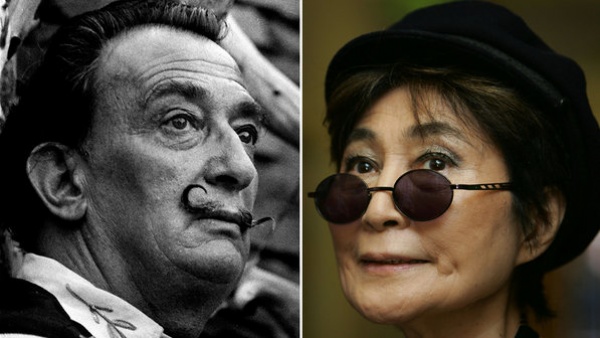 Salvador Dalí és Yoko Ono (Fotó: Veja)