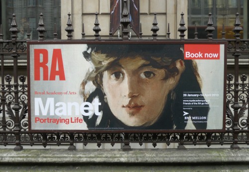 A londoni Manet-kiállítás plakátja (Fotó: londonperfect.com)