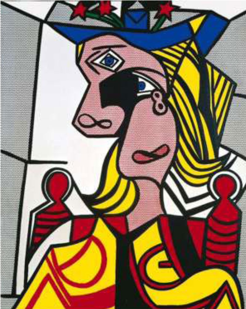 Roy Lichtenstein: Nő virágos kalappal (Fotó: extravaganzi.com)