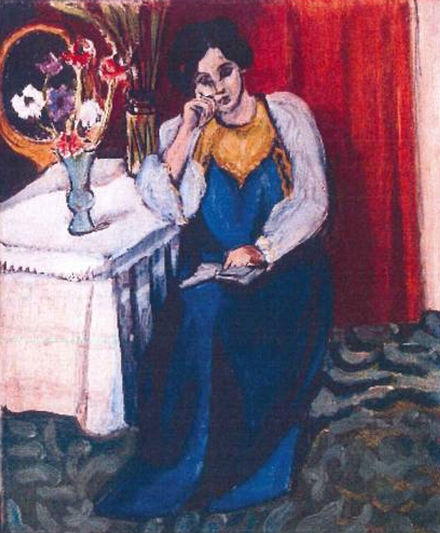 Henri Matisse: Olvasó lány fehérben és sárgában (1919)
