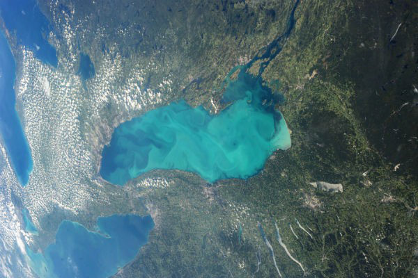 A virágzó Ontario-tó (Fotó: Hirado.hu/NASA/ISS)