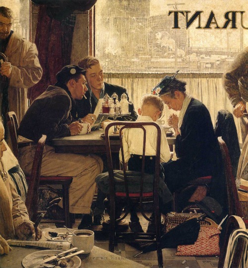 Norman Rockwell: Saying Grace (Forrás: wikipaintings.org)