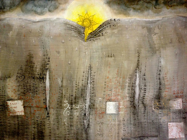 Kawi vers egy kortárs festményen