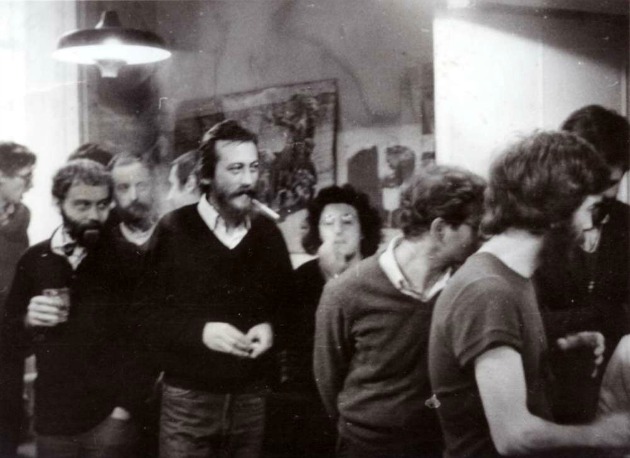 A Mozgó Világ című havilap betiltása idején rendezett egyik búcsútalálkozón Budapesten, 1983-ban (Forrás: pim.hu)