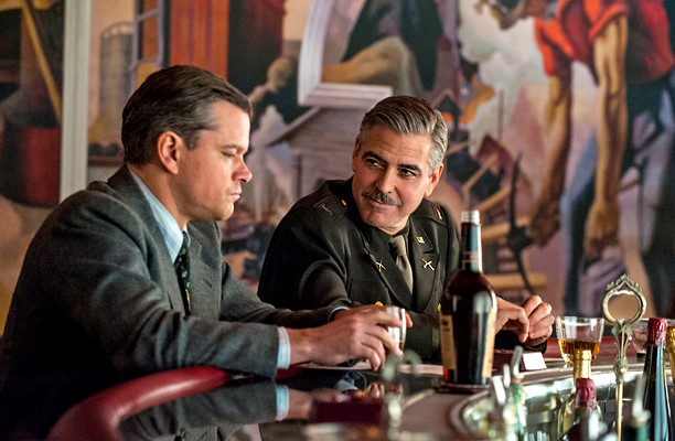 Matt Damon és George Clooney a The Monuments Men-ben (Fotó: thewrapc.com)