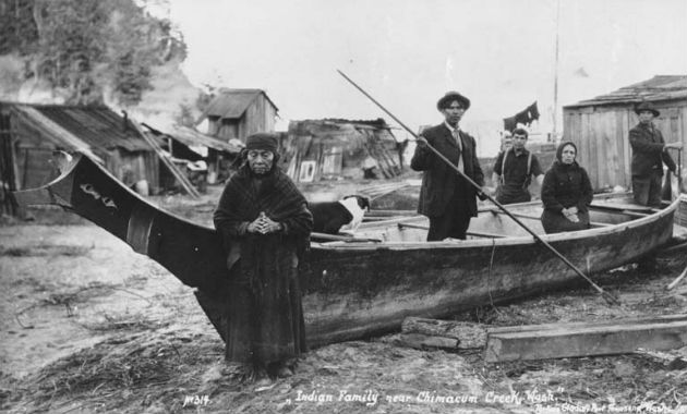 Illusztráció - klallam halász család 1914-ből (Fotó: Wikipedia)