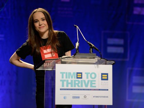 Ellen Page a Time to Thrive rendezvényen (Fotó: freep.com)