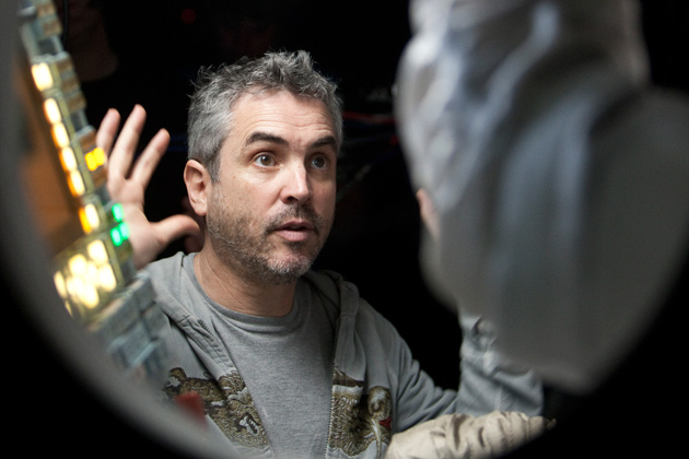 Alfonso Cuarón a Gravity forgatásán (Fotó: screencrush.com)