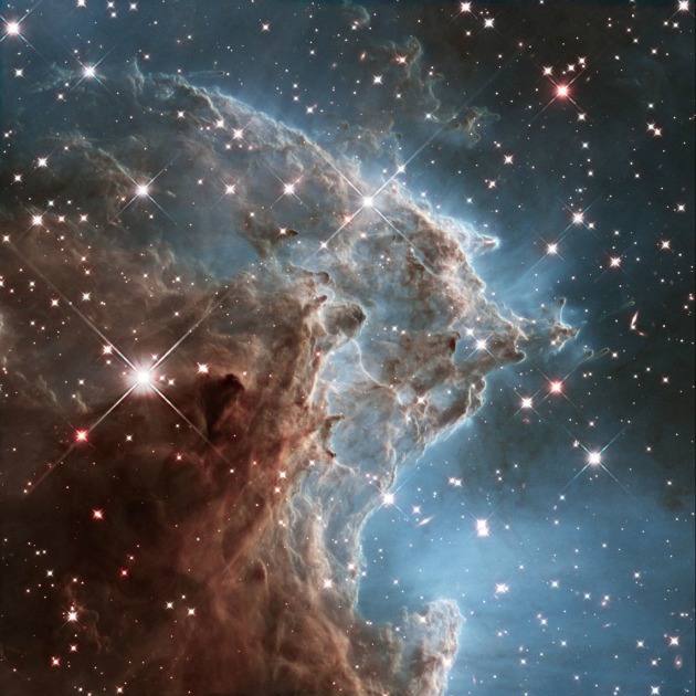 A Majomfej-köd megfigyelt régiója (Fotó: NASA, ESA,/ Hubble Heritage Team (STScI/AURA))
