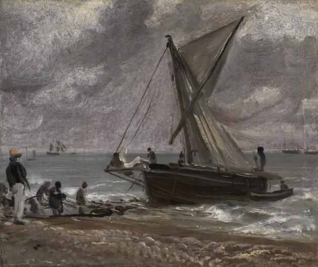 John Constable: Beaching a Boat, Brighton, 1824 (Forrás: tate.org.uk)