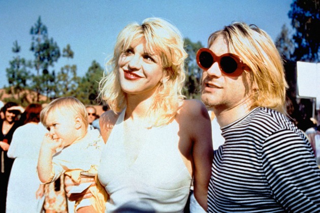 Frances bean Cobain, Courtney Love és Kurt Cobain (Fotó: musiclipse.com)