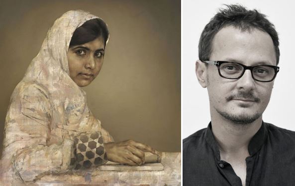 Malala Juszufzai portréja és a festő, Jonathan Yeo