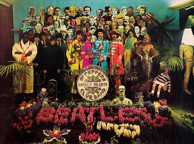 Beatles: Sgt Peppers Lonely Heart Club Band boírtó (Forrás: theartnewspaper.com)