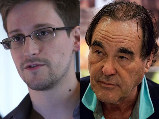 Edward Snowden és Oliver Stone (Fotó: rpp.com.pe)