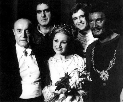 Ferencsik, Melis, Pitti és Simándy társaságában egy Otello előadás után