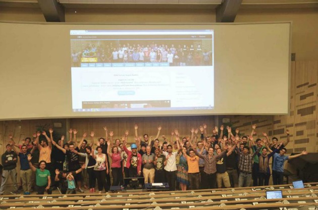 A CERN Summer Student Webfest idei résztvevői (Fotó: James Doherty)