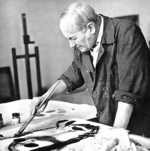 Miró festés közben (Fotó: culturacolectiva.com)