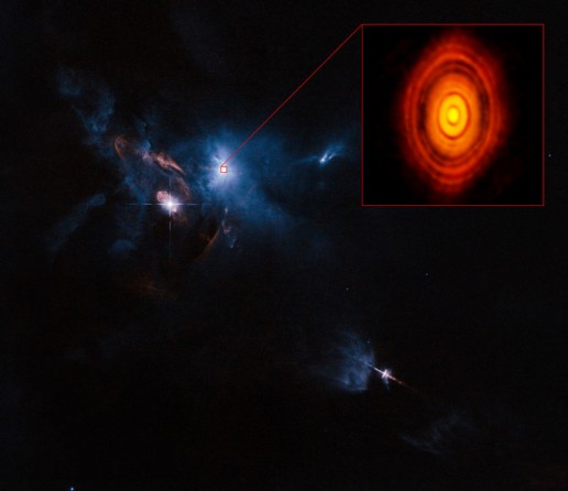 fotó: hirado.hu/ALMA (ESO/NAOJ/NRAO), ESA/Hubble/NASA/Judy Schmidt)