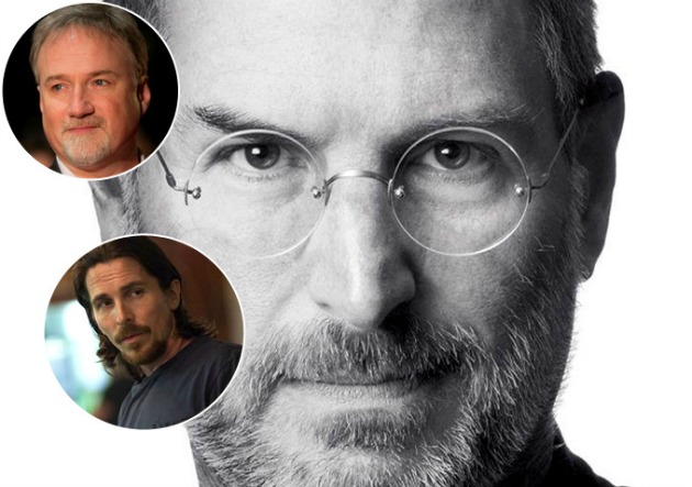 David Fincher és Christian Bale - az eredeti Steve Jobs-film eredeti elképzelésben (Fotó: blogs.indiewire.com)