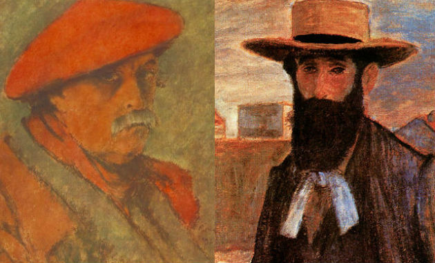 Rippl-Rónai önarcképe és az általa festett portré Aristide Maillolról (a képek forrása: Wikipedia)