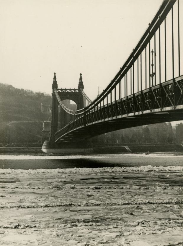 Erzsébet-híd, 1933. február 3., ismeretlen szerző felvétele