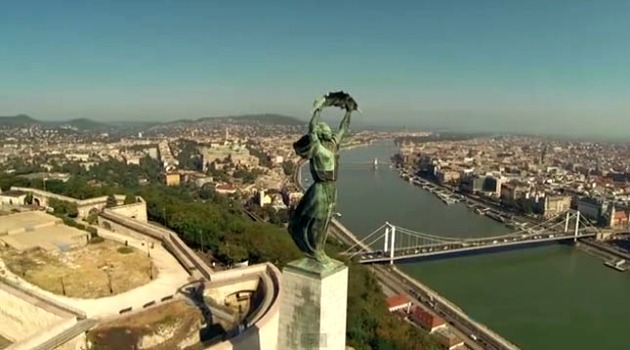Drónfotó Budapestről (Forrás: erdekesvilag.hu)