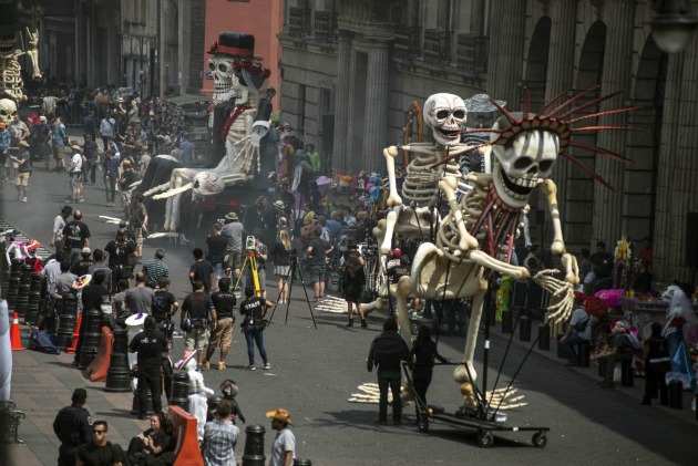 Forgatás Mexikóváros utcáján (Fotó: fusion.net)