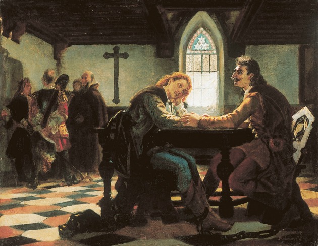 Madarász Viktor: Zrínyi es Frangepán a bécsújhelyi börtönben, 1864, Magángyűjtemény