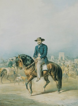 Sterio Károly: Gróf Széchenyi István lóháton, 1857, Kovács Gábor Gyűjtemény