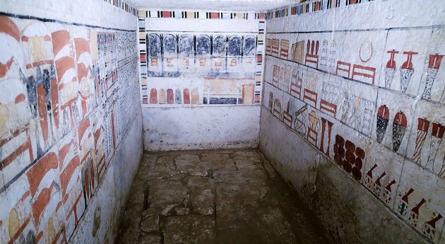 Szábi festett sírkamrája (Fotó: EPA/Egyiptomi Régészeti Minisztérium)