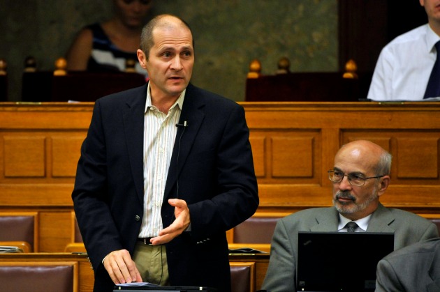 Kupper András az Országgyűlés plenáris ülésén 2012-ben (Fotó: MTI / Napi Gazdaság)