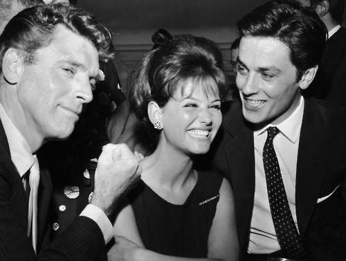 Burt Lancester, Claudia Cardinale és Alain Delon Rómában (1962) - fotó: Isabel Luzia Arantes